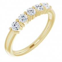 14K Yellow 1/2 CTW Diamond Anniversary Band