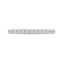 Shah Luxury 14K White Gold Round Diamond Half-Eternity Wedding Band