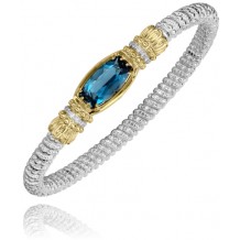 Vahan 14k Gold & Sterling Silver London Blue Topaz Bracelet