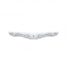 Shah Luxury 14K White Gold Round Diamond Half-Eternity Wedding Band