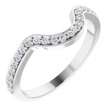 14K White 1/5 CTW Diamond Matching Band