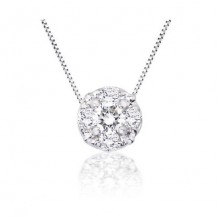 14K White Gold 0.51ct Diamond Pendant