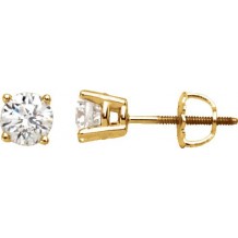 14K Yellow 1/5 CTW Diamond Stud Earrings