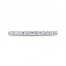 Shah Luxury 14K White Gold Round Cut Diamond Wedding Band