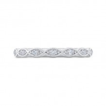 Shah Luxury 14K White Gold Marquise Diamond Wedding Band