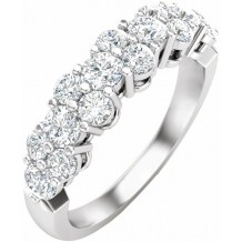 Platinum 1 CTW Diamond Anniversary Band