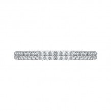 Shah Luxury 14K White Gold Round Diamond Half-Eternity Wedding Band