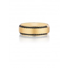 Henri Daussi 7mm Men's Wedding Band MB2-3 18k Gold Yellow 0.50 Ctw.