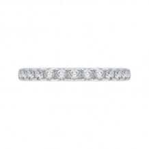 Shah Luxury 14K Two-Tone Gold Round Diamond Half-Eternity Wedding Band