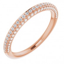 14K Rose 1/3 CTW Diamond Anniversary Band