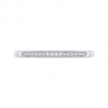 Shah Luxury Round Diamond Wedding Band In 14K White Gold