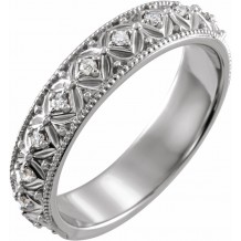 14K White 1/6 CTW Diamond Anniversary Band