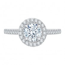 Shah Luxury 14k White Gold Diamond Semi-Mount Engagement Ring