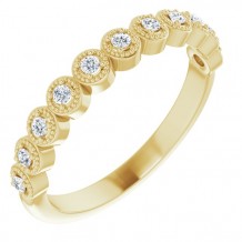 14K Yellow 1/6 CTW Diamond Anniversary Band