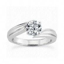 14k White Gold Semi-Mount Solitaire Engagement Ring