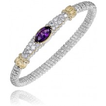 Vahan 14k Gold & Sterling Silver Amethyst Bracelet