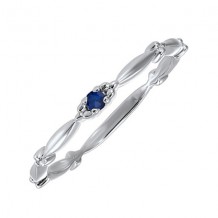 Gems One 10Kt White Gold Sapphire (1/20 Ctw) Ring