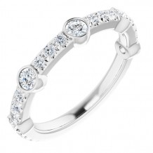 14K White 3/4 CTW Diamond Anniversary Band