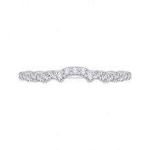 Shah Luxury 14K White Gold Round Diamond Wedding Band