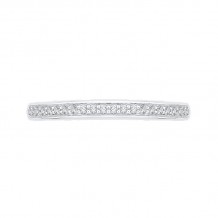 Shah Luxury 14K White Gold Round Diamond Half-Eternity Wedding Band