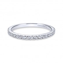 Gabriel & Co. 14k White Gold Contemporary Straight Wedding Band