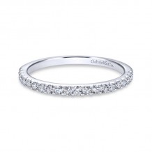 Gabriel & Co. 14k White Gold Contemporary Anniversary Wedding Band