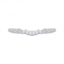 Shah Luxury 14K White Gold Round Diamond Half-Eternity Wedding Band