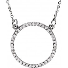 14K White 1/6 CTW Diamond 16 Necklace