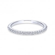 Gabriel & Co. 14k White Gold Contemporary Anniversary Wedding Band