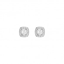 Henri Daussi 18k White Gold Diamond Stud Earrings