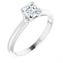 14K White 3/8 CT Diamond Engagement Ring