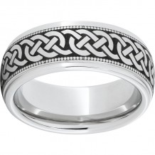 Serinium Domed Grooved Edge Band with 3KM Laser Engraving