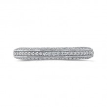 Shah Luxury Round Diamond Half-Eternity Wedding Band In 14K White Gold