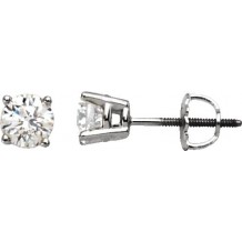 Platinum 1/4 CTW Diamond Stud Earrings