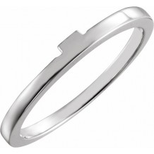 14K White Band