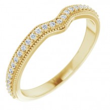 14K Yellow 1/8 CTW Diamond Matching Band