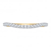 Shah Luxury 14K Two-Tone Gold Round Diamond Wedding Band