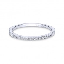 Gabriel & Co. 14k White Gold Contemporary Anniversary Wedding Band