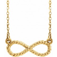 14K Yellow Rope Infinity-Inspired 18 Necklace