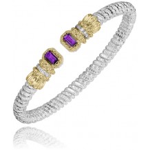 Vahan 14k Gold & Sterling Silver Amethyst Bracelet