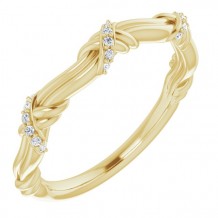 14K Yellow .06 CTW Diamond Anniversary Band