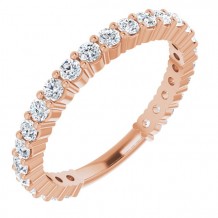 14K Rose 3/4 CTW Diamond Anniversary Band