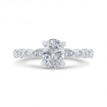 Shah Luxury 14K White Gold Diamond Engagement Ring (Semi-Mount)