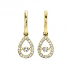 Gems One 10KT Yellow Gold & Diamond Rhythm Of Love Fashion Earrings  - 1/5 ctw