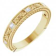 14K Yellow 1/6 CTW Diamond Anniversary Band