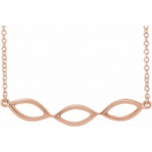 14K Rose Geometric 16-18 Necklace