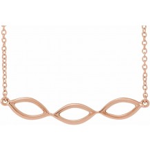 14K Rose Geometric 16-18 Necklace