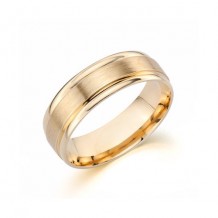14K Yellow Gold Comfort Feel Engraved Men's Wedding Band
