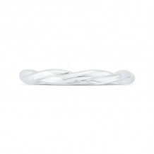 Shah Luxury 14K White Gold Plain Wedding Band