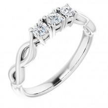 Platinum 3/4 CTW Diamond Anniversary Band